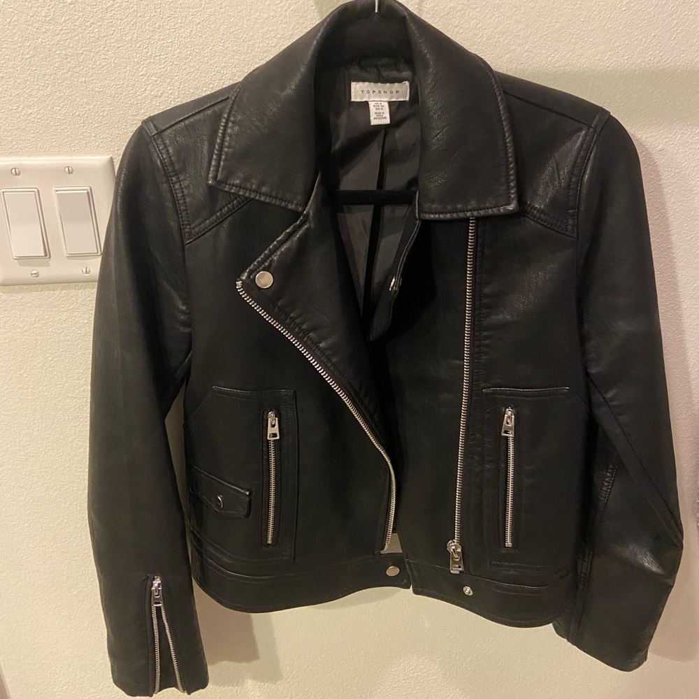 Topshop leather jacket
